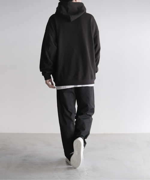 RUUBON（ルーボン）の「【RUUBON】wide pull over parka / ワイドプルオーバーパーカー（パーカー・メンズ・ブラック/ライトグレー/グレイッシュベージュ・S/M/L）」の21枚目の写真