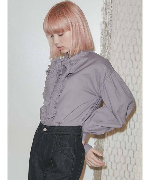 merry jenny(メリージェニー)の「フリルボウタイブラウス(シャツ/ブラウス・レディース・オフホワイト/ブラック/ラベンダー・FREE)」の18枚目の写真