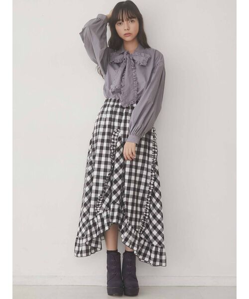 merry jenny(メリージェニー)の「フリルボウタイブラウス(シャツ/ブラウス・レディース・オフホワイト/ブラック/ラベンダー・FREE)」の13枚目の写真