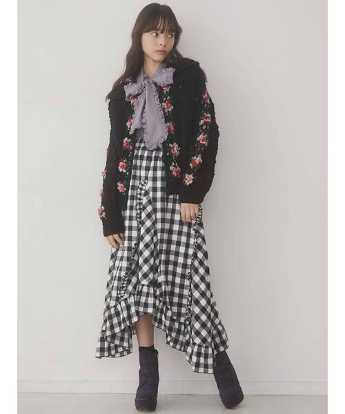 merry jenny(メリージェニー)の「フリルボウタイブラウス(シャツ/ブラウス・レディース・オフホワイト/ブラック/ラベンダー・FREE)」の5枚目の写真