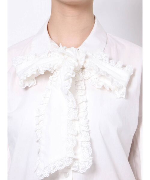 merry jenny(メリージェニー)の「フリルボウタイブラウス(シャツ/ブラウス・レディース・オフホワイト/ブラック/ラベンダー・FREE)」の22枚目の写真