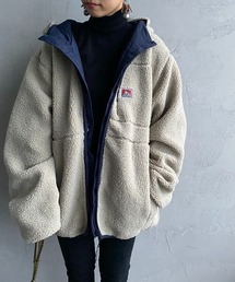 [BEN DAVIS/ベンデイビス] ボア/ナイロン リバーシブルパーカー