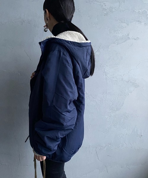 BEN DAVIS（ベンデイビス）の「[BEN DAVIS/ベンデイビス] ボア/ナイロン リバーシブルパーカー（その他アウター・レディース・オフホワイト/モカ/ブラック・XL/L/M）」の18枚目の写真
