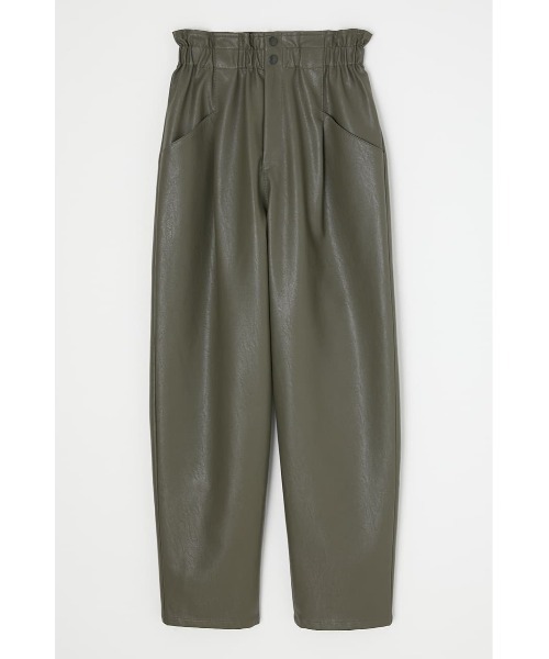 MOUSSY（マウジー）の「F／LEATHER GATHER パンツ（その他パンツ・レディース・ブラック/ベージュ/カーキ・1/2）」の9枚目の写真