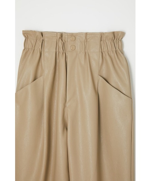 MOUSSY（マウジー）の「F／LEATHER GATHER パンツ（その他パンツ・レディース・ブラック/ベージュ/カーキ・1/2）」の8枚目の写真