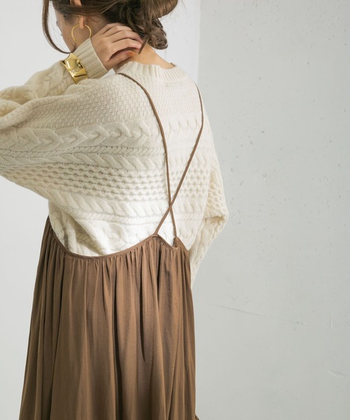 URBAN RESEARCH（アーバンリサーチ）の「ギャザーキャミワンピース（ワンピース・レディース・グレー系その他/ブラウン/ブラック・FREE）」の9枚目の写真