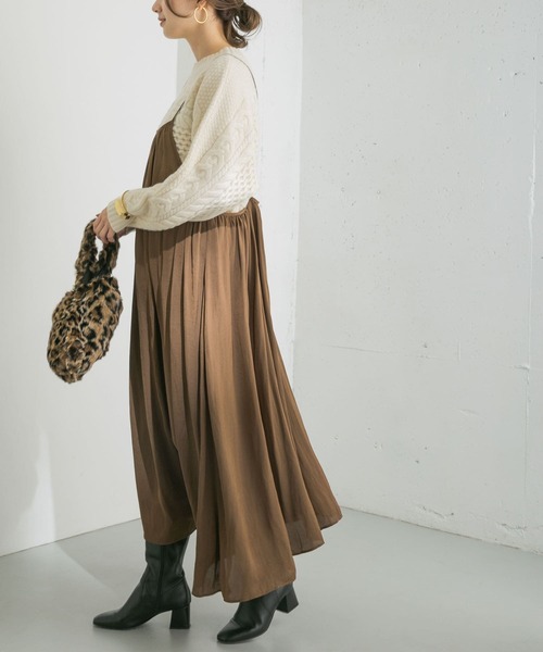 URBAN RESEARCH（アーバンリサーチ）の「ギャザーキャミワンピース（ワンピース・レディース・グレー系その他/ブラウン/ブラック・FREE）」の14枚目の写真