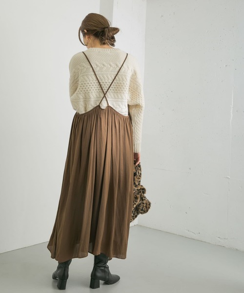 URBAN RESEARCH（アーバンリサーチ）の「ギャザーキャミワンピース（ワンピース・レディース・グレー系その他/ブラウン/ブラック・FREE）」の15枚目の写真