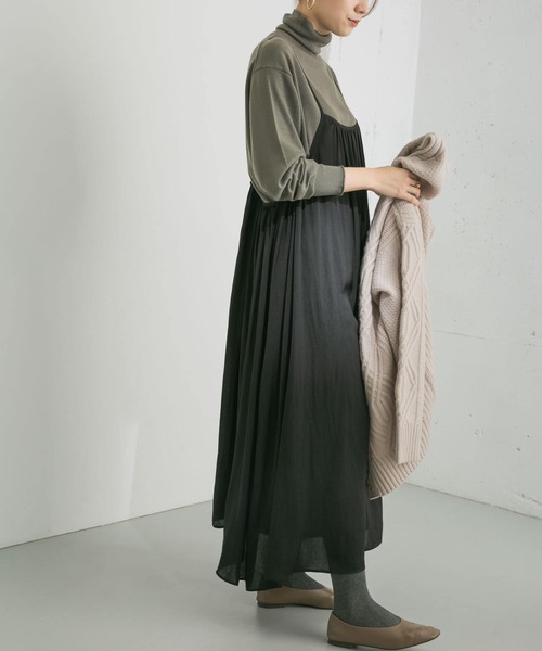 URBAN RESEARCH（アーバンリサーチ）の「ギャザーキャミワンピース（ワンピース・レディース・グレー系その他/ブラウン/ブラック・FREE）」の22枚目の写真