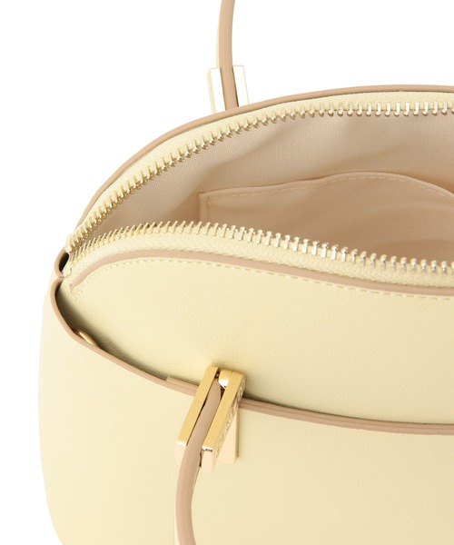 ROPE' PICNIC（ロペピクニック）の「【軽量】レクタンメタルミニラウンドボストン＆ショルダーバッグ（ボストンバッグ・レディース・ブラック/キナリ/ベージュ/ブルー系その他6/イエロー系その他2・FREE）」の21枚目の写真