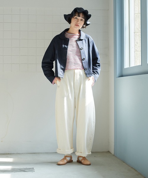 bulle de savon（ビュルデサボン）の「10oz ムラ糸デニム　ポワンパンツ（デニムパンツ・レディース・キナリ・FREE）」の10枚目の写真