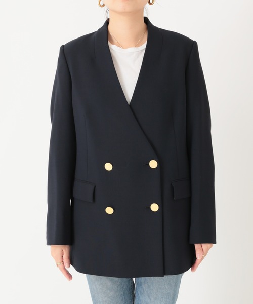 2023FW♡ジャーナルスタンダードレサージュ　ノーカラー金釦ジャケット　日本製 journal standard L'essage（ジャーナルスタンダードレサージュ）の