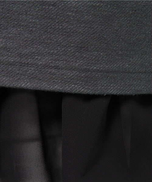 BEAMS LIGHTS Women's（ビームスライツ ウィメンズ）の「BEAMS LIGHTS / フリルインナーセット プルオーバー（Tシャツ/カットソー・レディース・チャコールグレー/ベージュ・36/38）」の15枚目の写真