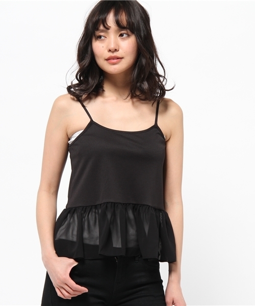 BEAMS LIGHTS Women's（ビームスライツ ウィメンズ）の「BEAMS LIGHTS / フリルインナーセット プルオーバー（Tシャツ/カットソー・レディース・チャコールグレー/ベージュ・36/38）」の8枚目の写真