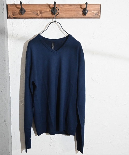 Burner（バーナー）の「【BURNER SELECT】カシミヤタッチVネックニット（ニット/セーター・メンズ・ブルー系その他/ネイビー/チャコールグレー/ブラック系その他/ブラウン/ホワイト/ブラック/ロイヤルブルー/マスタード/ワインレッド/グレー系その他・M/L/XL）」の7枚目の写真