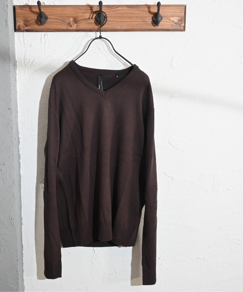 Burner（バーナー）の「【BURNER SELECT】カシミヤタッチVネックニット（ニット/セーター・メンズ・ブルー系その他/ネイビー/チャコールグレー/ブラック系その他/ブラウン/ホワイト/ブラック/ロイヤルブルー/マスタード/ワインレッド/グレー系その他・M/L/XL）」の6枚目の写真