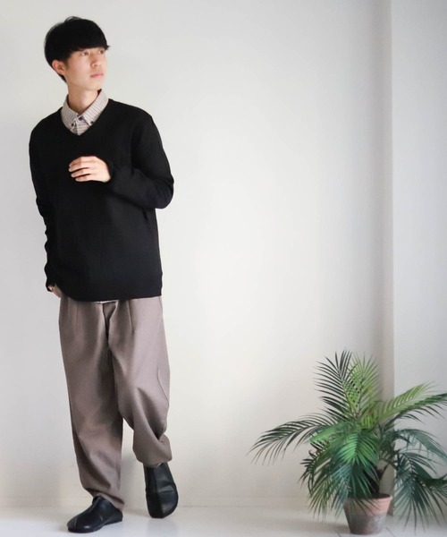 Burner（バーナー）の「【BURNER SELECT】カシミヤタッチVネックニット（ニット/セーター・メンズ・ブルー系その他/ネイビー/チャコールグレー/ブラック系その他/ブラウン/ホワイト/ブラック/ロイヤルブルー/マスタード/ワインレッド/グレー系その他・M/L/XL）」の19枚目の写真