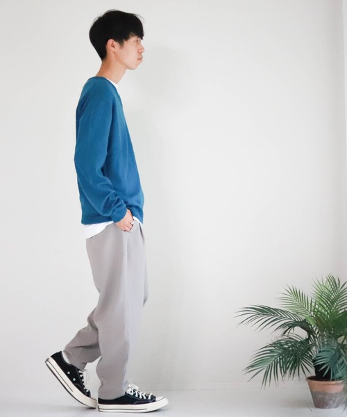 Burner（バーナー）の「【BURNER SELECT】カシミヤタッチVネックニット（ニット/セーター・メンズ・ブルー系その他/ネイビー/チャコールグレー/ブラック系その他/ブラウン/ホワイト/ブラック/ロイヤルブルー/マスタード/ワインレッド/グレー系その他・M/L/XL）」の12枚目の写真