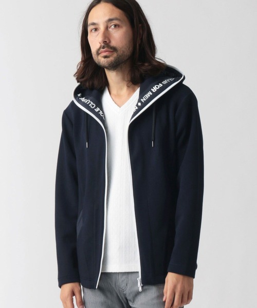 NICOLE CLUB FOR MEN（ニコルクラブフォーメン）の「ダンボールフルジップパーカ（パーカー・メンズ・ブラック/オフホワイト/シルバーグレー/ネイビー・MEDIUM/X-LARGE/LARGE）」の4枚目の写真