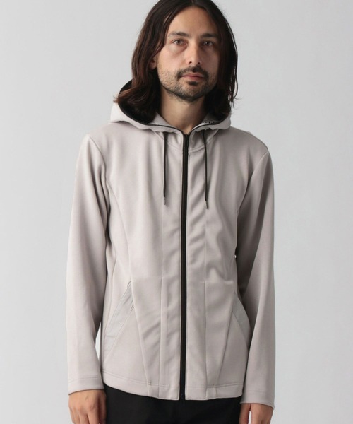 NICOLE CLUB FOR MEN（ニコルクラブフォーメン）の「ダンボールフルジップパーカ（パーカー・メンズ・ブラック/オフホワイト/シルバーグレー/ネイビー・MEDIUM/X-LARGE/LARGE）」の3枚目の写真