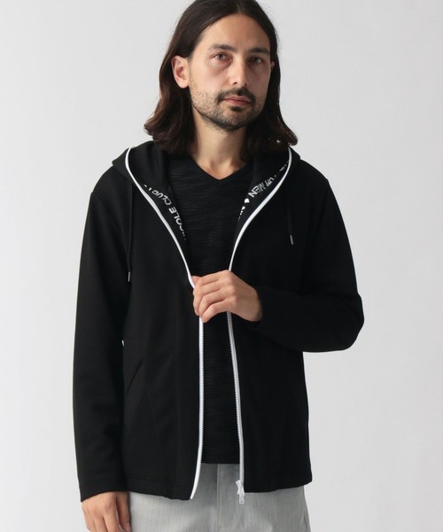 NICOLE CLUB FOR MEN（ニコルクラブフォーメン）の「ダンボールフルジップパーカ（パーカー・メンズ・ブラック/オフホワイト/シルバーグレー/ネイビー・MEDIUM/X-LARGE/LARGE）」の2枚目の写真