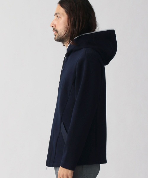 NICOLE CLUB FOR MEN（ニコルクラブフォーメン）の「ダンボールフルジップパーカ（パーカー・メンズ・ブラック/オフホワイト/シルバーグレー/ネイビー・MEDIUM/X-LARGE/LARGE）」の8枚目の写真