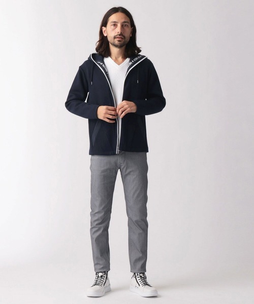 NICOLE CLUB FOR MEN（ニコルクラブフォーメン）の「ダンボールフルジップパーカ（パーカー・メンズ・ブラック/オフホワイト/シルバーグレー/ネイビー・MEDIUM/X-LARGE/LARGE）」の17枚目の写真