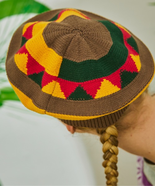 And A（アンドエー）の「AlexanderLeeChang アレキサンダーリーチャン / 5050 TAM 22 切り替えニットタム / AC052201（ニットキャップ/ビーニー・メンズ・イエロー/ブラック/ナチュラル・FREE）」の21枚目の写真