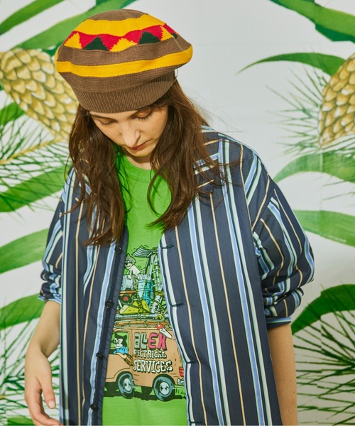 And A（アンドエー）の「AlexanderLeeChang アレキサンダーリーチャン / 5050 TAM 22 切り替えニットタム / AC052201（ニットキャップ/ビーニー・メンズ・イエロー/ブラック/ナチュラル・FREE）」の6枚目の写真