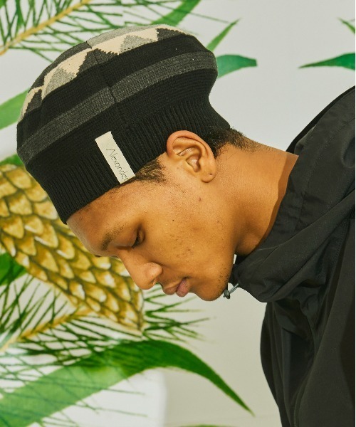 And A（アンドエー）の「AlexanderLeeChang アレキサンダーリーチャン / 5050 TAM 22 切り替えニットタム / AC052201（ニットキャップ/ビーニー・メンズ・イエロー/ブラック/ナチュラル・FREE）」の13枚目の写真