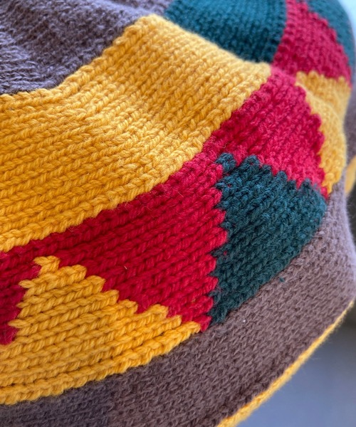 And A（アンドエー）の「AlexanderLeeChang アレキサンダーリーチャン / 5050 TAM 22 切り替えニットタム / AC052201（ニットキャップ/ビーニー・メンズ・イエロー/ブラック/ナチュラル・FREE）」の16枚目の写真