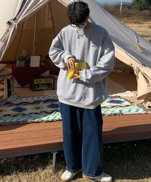 MGV（エムジーヴィー）の「ワンポイント刺繍オーバーサイズプルオーバー（スウェット・メンズ・ホワイト/ブラック/グレー/ブルー・MEDIUM/LARGE/X-LARGE）」の10枚目の写真