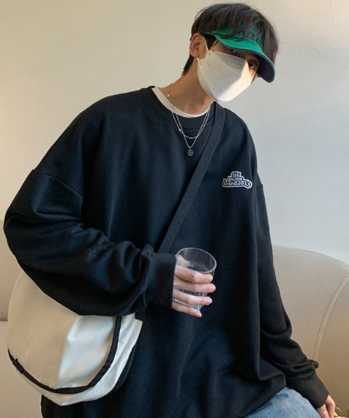 MGV（エムジーヴィー）の「ワンポイント刺繍オーバーサイズプルオーバー（スウェット・メンズ・ホワイト/ブラック/グレー/ブルー・MEDIUM/LARGE/X-LARGE）」の16枚目の写真