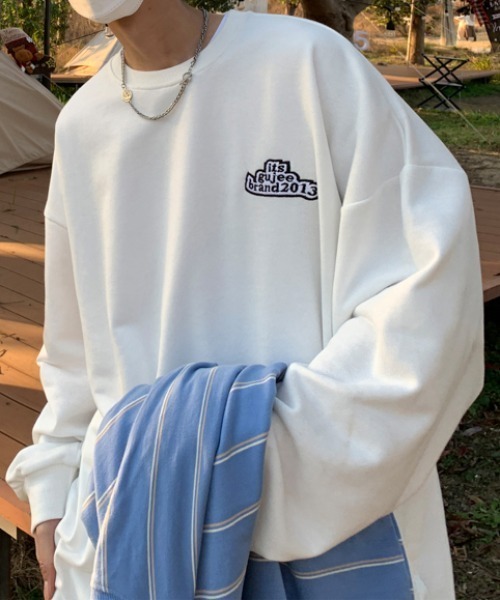 MGV（エムジーヴィー）の「ワンポイント刺繍オーバーサイズプルオーバー（スウェット・メンズ・ホワイト/ブラック/グレー/ブルー・MEDIUM/LARGE/X-LARGE）」の21枚目の写真