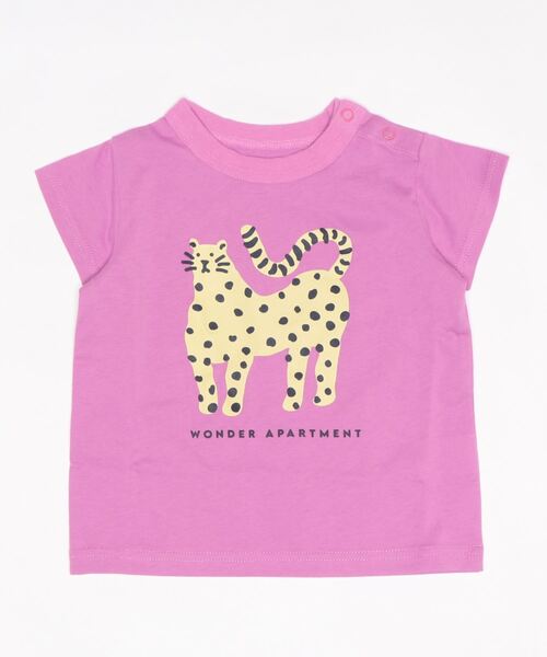 Wonder apartment(ワンダーアパートメント)の「天竺ヒョウTシャツ(Tシャツ/カットソー・キッズ・ホワイト/パープル/イエロー・130cm/90cm/100cm/120cm/80cm/110cm)」の16枚目の写真