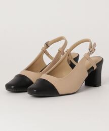 minia | minia / バックストラップコンビパンプス(パンプス)