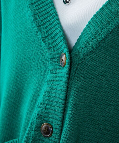 FREAK'S STORE（フリークスストア）の「カラー天竺ニットカーディガン（カーディガン/ボレロ・レディース・サックスブルー/ピンク/グリーン/オレンジ・ﾌﾘ-）」の16枚目の写真