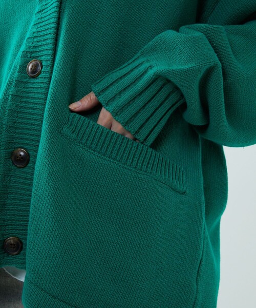 FREAK'S STORE（フリークスストア）の「カラー天竺ニットカーディガン（カーディガン/ボレロ・レディース・サックスブルー/ピンク/グリーン/オレンジ・ﾌﾘ-）」の19枚目の写真