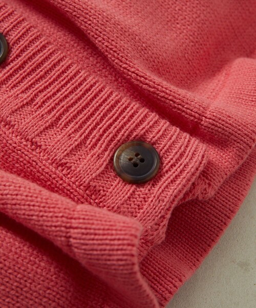 FREAK'S STORE（フリークスストア）の「カラー天竺ニットカーディガン（カーディガン/ボレロ・レディース・サックスブルー/ピンク/グリーン/オレンジ・ﾌﾘ-）」の7枚目の写真