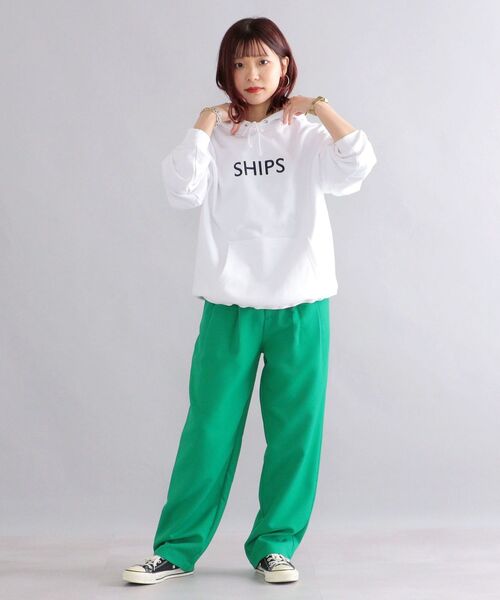 SHIPS（シップス）の「*SHIPS: 刺繍 SHIPS ロゴ ユニセックス スウェット パーカー（パーカー・メンズ・ホワイト/グレー/ブルー/ブラック・MEDIUM/LARGE/X-LARGE/SMALL）」の6枚目の写真