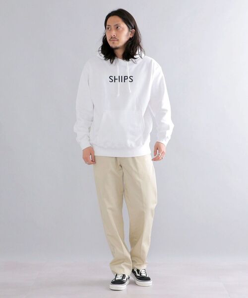 SHIPS（シップス）の「*SHIPS: 刺繍 SHIPS ロゴ ユニセックス スウェット パーカー（パーカー・メンズ・ホワイト/グレー/ブルー/ブラック・MEDIUM/LARGE/X-LARGE/SMALL）」の7枚目の写真
