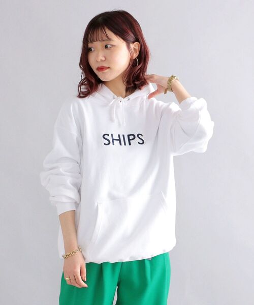 SHIPS（シップス）の「*SHIPS: 刺繍 SHIPS ロゴ ユニセックス スウェット パーカー（パーカー・メンズ・ホワイト/グレー/ブルー/ブラック・MEDIUM/LARGE/X-LARGE/SMALL）」の17枚目の写真