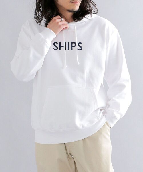 SHIPS（シップス）の「*SHIPS: 刺繍 SHIPS ロゴ ユニセックス スウェット パーカー（パーカー・メンズ・ホワイト/グレー/ブルー/ブラック・MEDIUM/LARGE/X-LARGE/SMALL）」の18枚目の写真