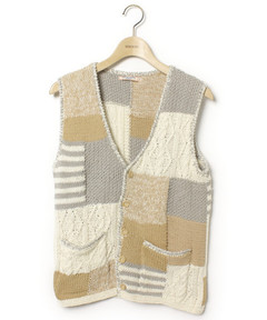 セール】Border Knit Vest（ベスト）｜anuke（アンヌーク）の
