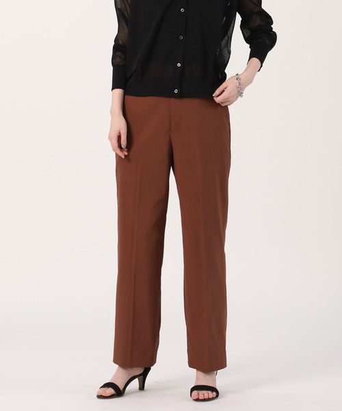 INED（イネド）の「スマッシュリネン センタープレスストレートパンツ【セットアップ対応】（その他パンツ・レディース・ベージュ/ネイビー/レンガ・11号/9号/7号/5号）」の11枚目の写真