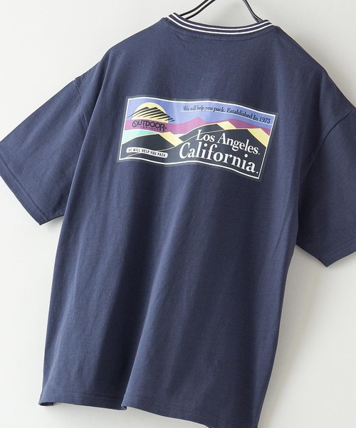 OUTDOOR PRODUCTS APPAREL（アウトドアプロダクツアパレル）の「USAコットン　リブライン　バックプリントTシャツ　ビッグシルエット（Tシャツ/カットソー・レディース・ホワイト/ネイビー/ブラウン/ブラック・FREE）」の4枚目の写真