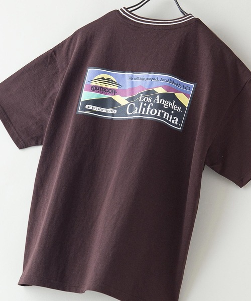 OUTDOOR PRODUCTS APPAREL（アウトドアプロダクツアパレル）の「USAコットン　リブライン　バックプリントTシャツ　ビッグシルエット（Tシャツ/カットソー・レディース・ホワイト/ネイビー/ブラウン/ブラック・FREE）」の2枚目の写真