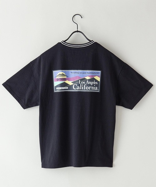 OUTDOOR PRODUCTS APPAREL（アウトドアプロダクツアパレル）の「USAコットン　リブライン　バックプリントTシャツ　ビッグシルエット（Tシャツ/カットソー・レディース・ホワイト/ネイビー/ブラウン/ブラック・FREE）」の21枚目の写真
