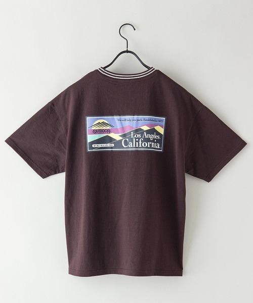 OUTDOOR PRODUCTS APPAREL（アウトドアプロダクツアパレル）の「USAコットン　リブライン　バックプリントTシャツ　ビッグシルエット（Tシャツ/カットソー・レディース・ホワイト/ネイビー/ブラウン/ブラック・FREE）」の19枚目の写真