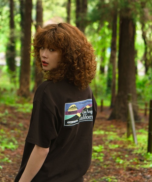 OUTDOOR PRODUCTS APPAREL（アウトドアプロダクツアパレル）の「USAコットン　リブライン　バックプリントTシャツ　ビッグシルエット（Tシャツ/カットソー・レディース・ホワイト/ネイビー/ブラウン/ブラック・FREE）」の10枚目の写真